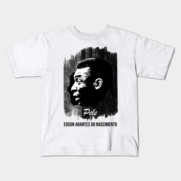 pele Edson Arantes do Nascimento Kids T-Shirt by zicococ